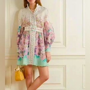 Zimmermann Midi Belted Floral Dress